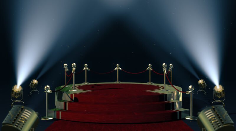 biopic de Moria: alfombra roja de premiación con luces