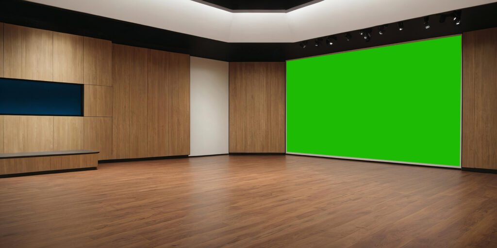 Gran Hermano: set de estudio de televisión iluminado que ilustra el reality