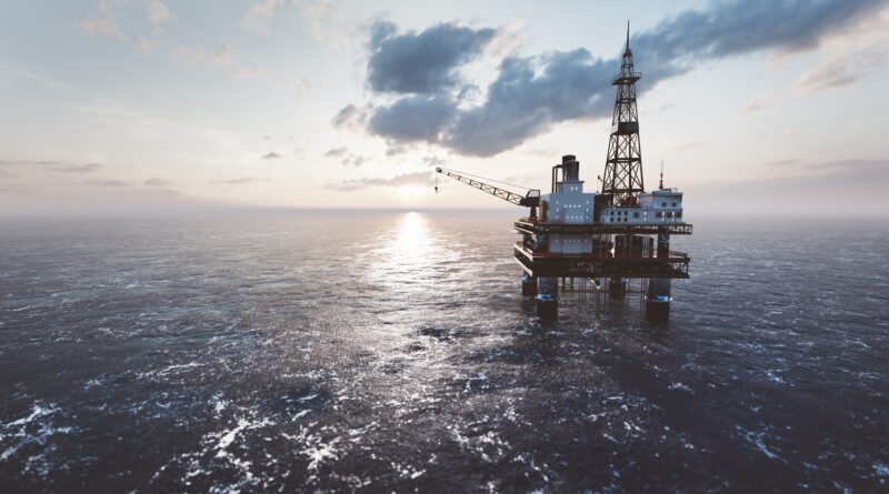 Plataforma de perforación en alta mar que ilustra la licitación offshore frente a Mar del Plata