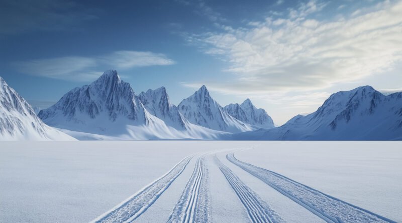 Paso Cristo Redentor con nieve y camiones varados