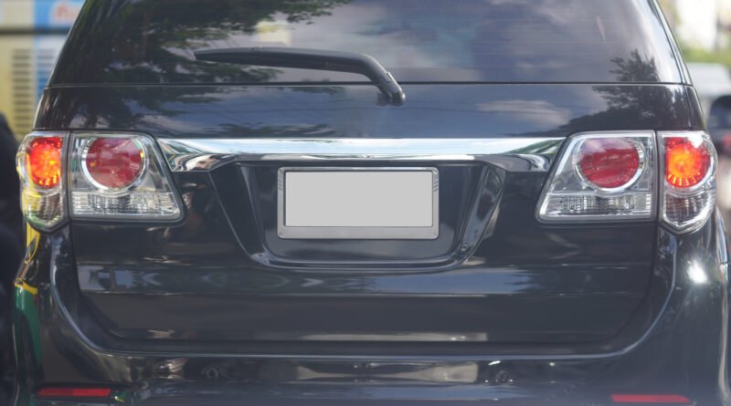 Patente trasera de un auto que ilustra los patentamientos de junio