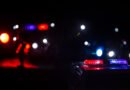 Callejero Fino detenido: patrulleros con luces encendidas de noche