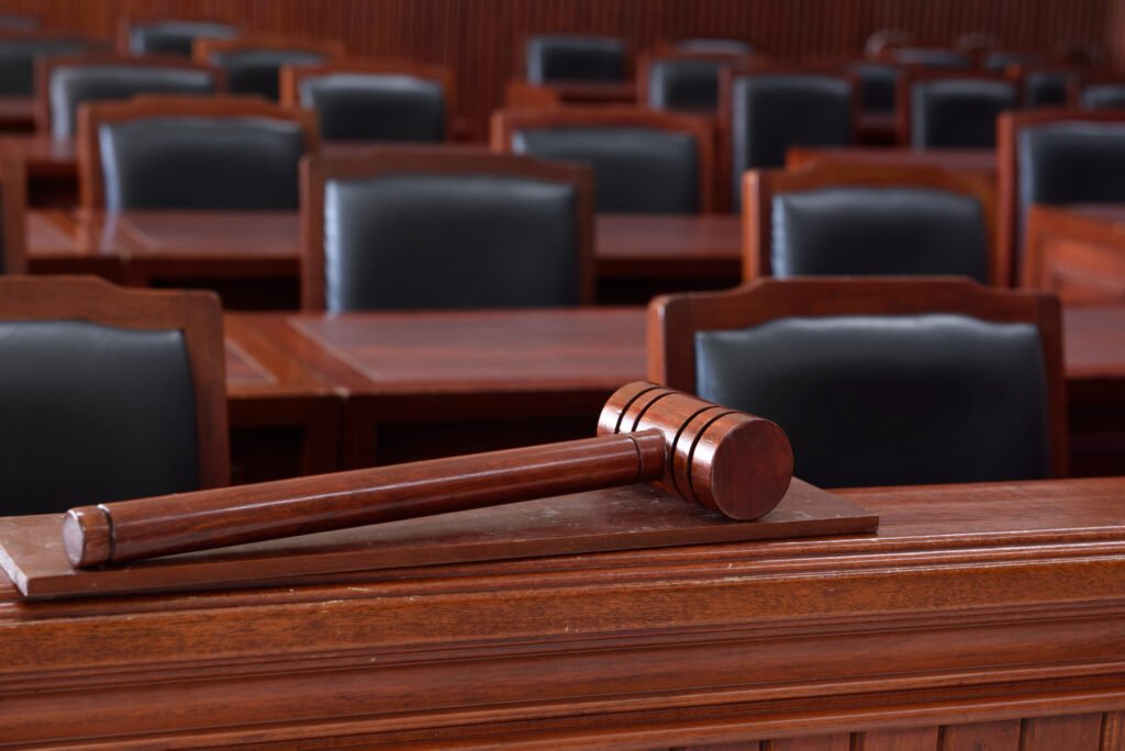caso Sergio Ávalos: sala de tribunales vacía