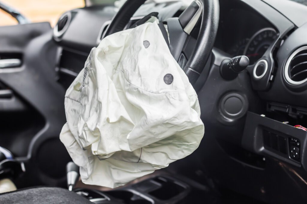 Chiara Mancuso: airbag activado tras un accidente automovilístico