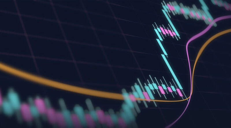 cierre de mercados: gráfico bursátil en alza con línea verde