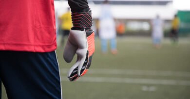 Dibu Martínez: arquero de fútbol atajando un balón frente al arco