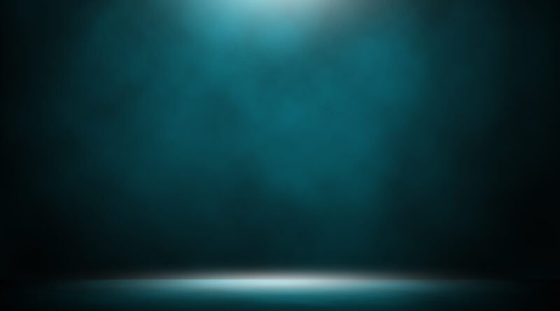 Gran Hermano: foco de luz azul sobre un escenario oscuro de estudio