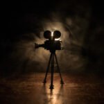 Luis Machín: set de cine con cámara e iluminación de rodaje