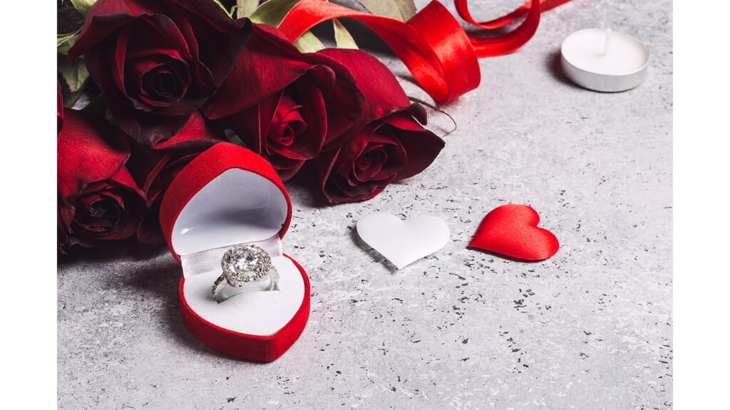 Compromiso de Mar Tarrés: caja con anillo de compromiso y una rosa