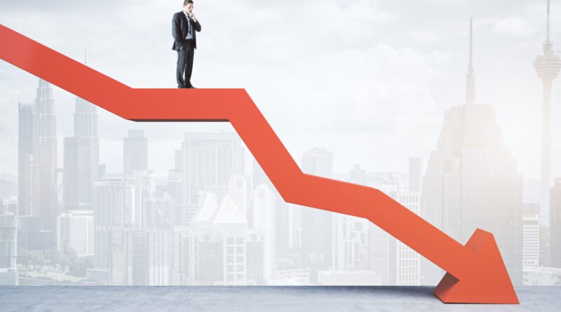 confianza en el Gobierno: gráfico con flecha roja en descenso