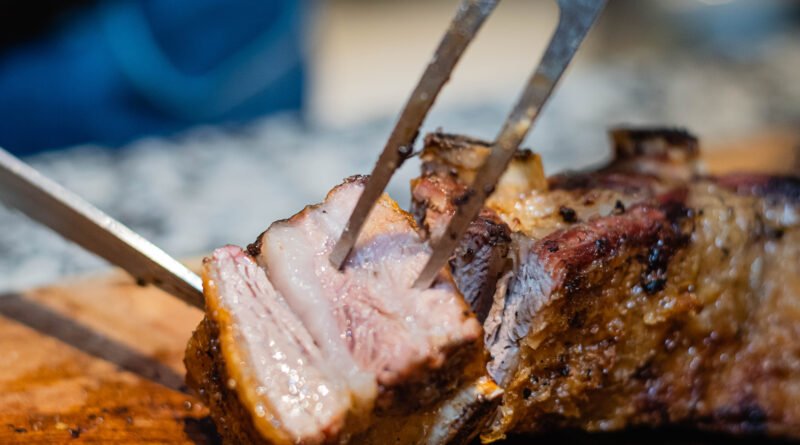 consumo de carne: asado argentino a la parrilla