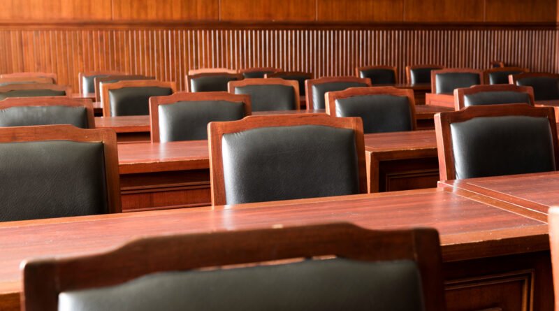 Juicio a Pity Álvarez: sala de tribunales vacía