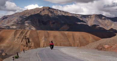 Kawasaki KLE 500: moto de aventura en un camino de montaña
