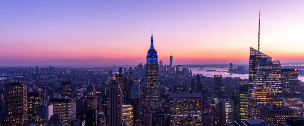Milei en Nueva York: panorama del skyline de Manhattan