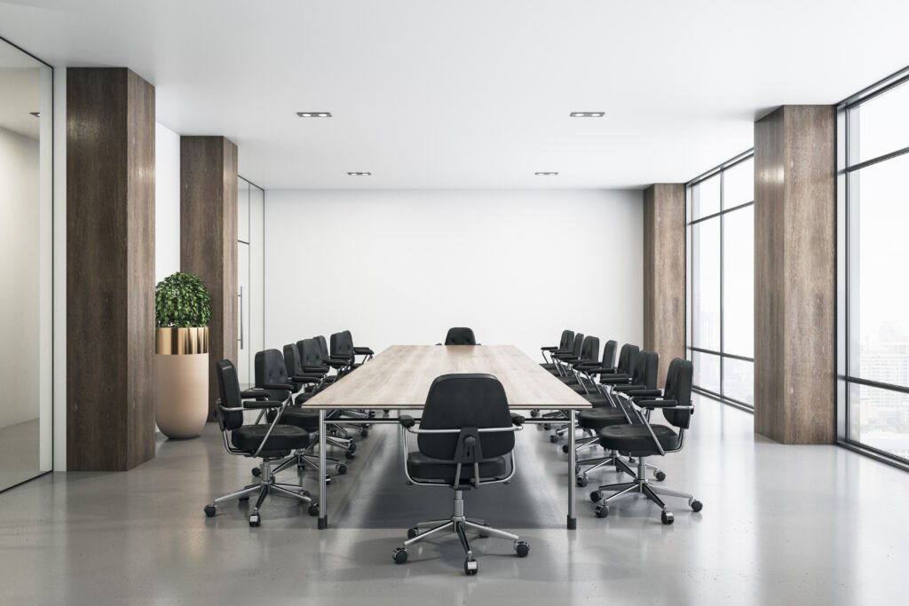 Presupuesto 2027: sala de reuniones con mesa de negociación política