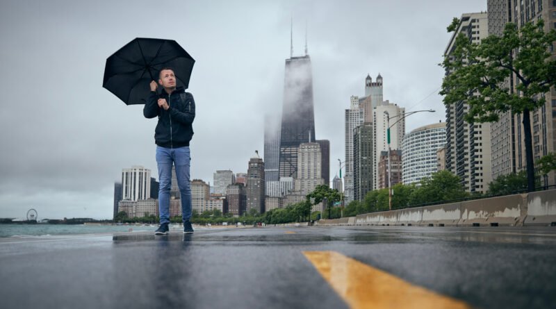 sudestada en el AMBA: día lluvioso y ventoso en la ciudad