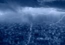 Alerta amarilla: tormenta eléctrica con rayos sobre la ciudad
