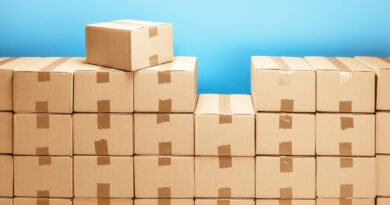 compras por courier: cajas de encomienda listas para envío