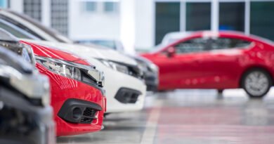 Créditos para autos: hilera de autos 0km nuevos listos para la venta