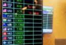 dólar mayorista récord: pizarra electrónica con cotizaciones de cambio