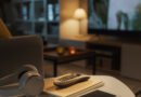 estrenos de streaming: living con un televisor encendido de noche