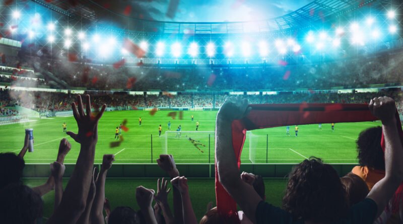 Estudiantes ante Flamengo en un estadio de noche