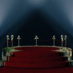 Latin Grammy 2026: escenario de premiación con alfombra roja y luces