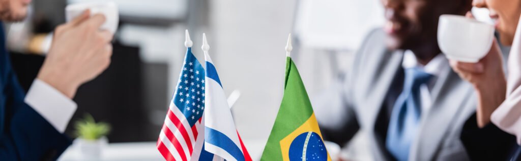 Milei y Brasil: banderas de Argentina y Brasil en un contexto de comercio