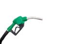 precio de la nafta: pico de surtidor con una última gota de combustible