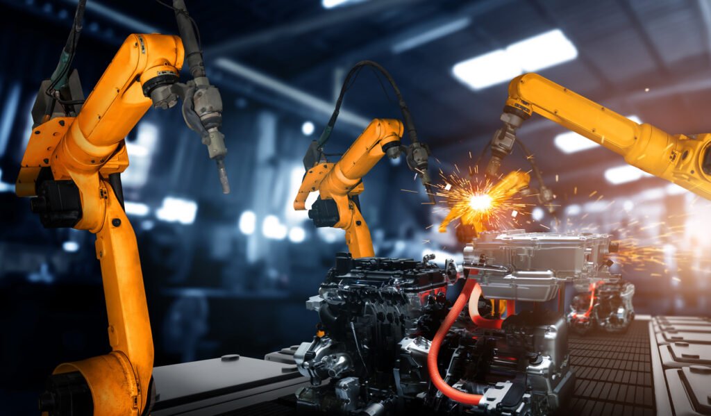 brazo robótico en una línea de montaje automotriz, Renault Niágara