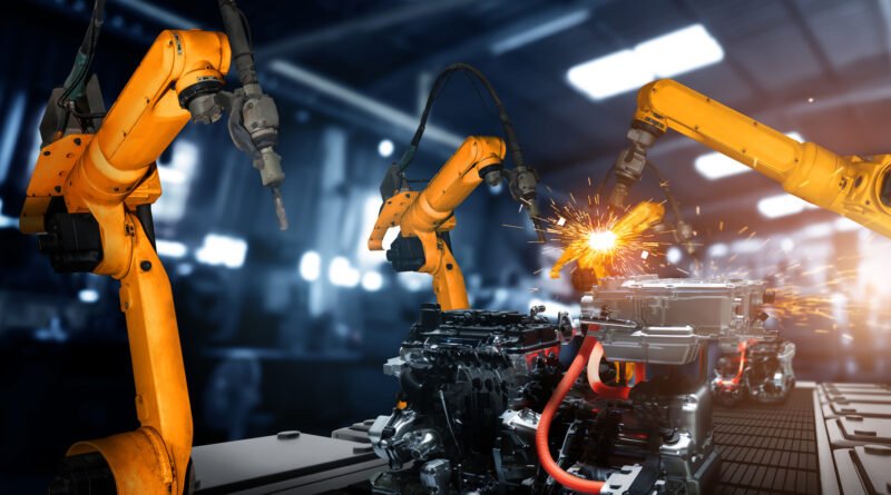 brazo robótico en una línea de montaje automotriz, Renault Niágara