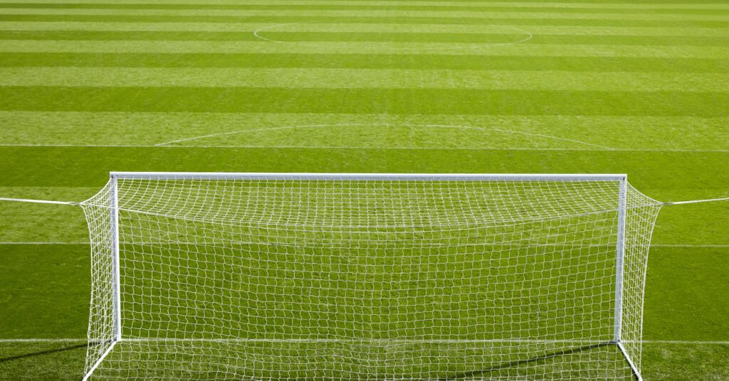 campo de fútbol con arco al atardecer, renovación de Scaloni